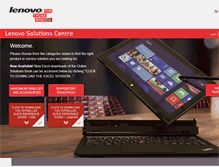 Tablet Screenshot of lenovosolutionscentre.com